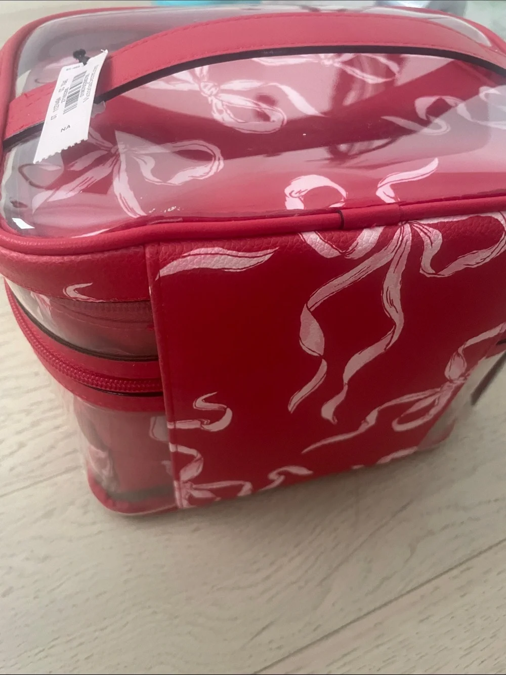 Victoria's Secret Red Clear Cosmetic Bags